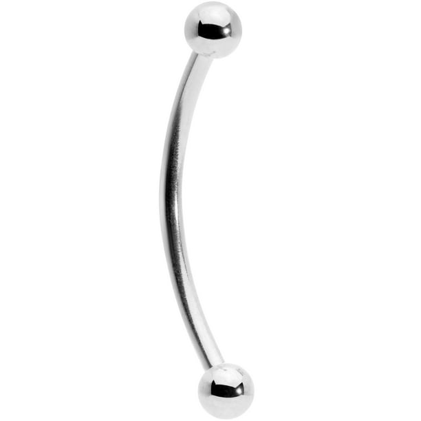 316L Surgical Steel Curved Barbell with Spike Ends for Snake Eye Piercing and More 316L Surgical Steel Curved Barbell with Spike Ends for Snake Eye Piercing and More
